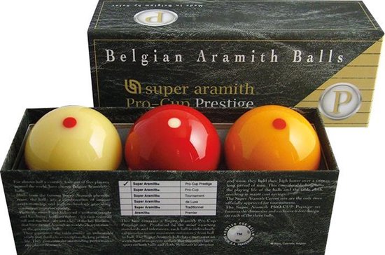 Super Aramith biljart ballen set 61.5mm Pro Cup Prestige van Merkloos