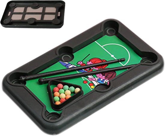 Tafel biljartspel - Mini biljart Kinderbiljart - Interactief Spelen - Bevordert Coördinatie - 15 x 9 x 1.2 cm
