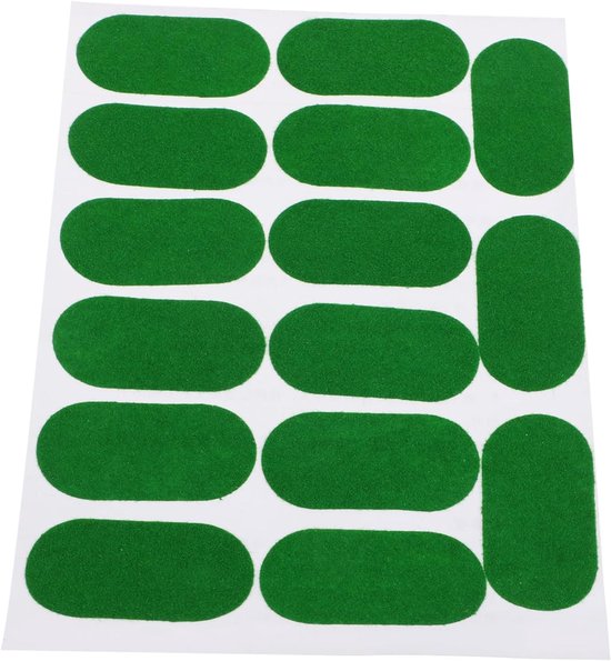 Tafel Doek Stickers - Reparatie Patches - Biljart Onderhoud - Precisie Markering - 18.5 x 13 cm - Groen