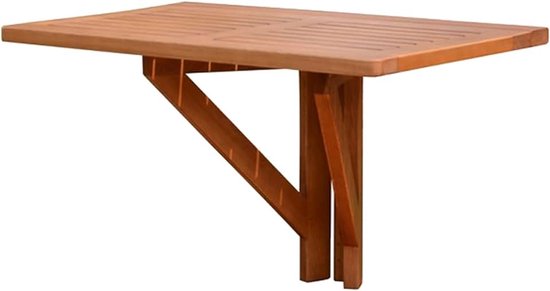 Tafel klaptafel balkon tafel bruin 60 x 40 x 37cm
