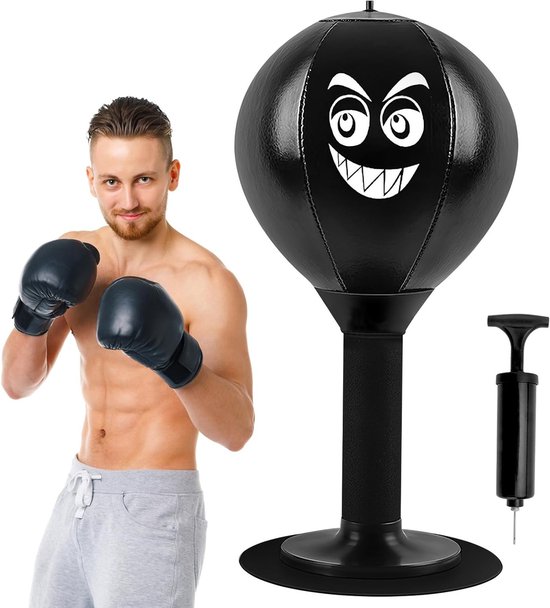 Tafel Punching Bag met Zuignap - Desktop Punchingball voor Volwassenen en Kinderen, Stressverlichting en Behendigheidstraining