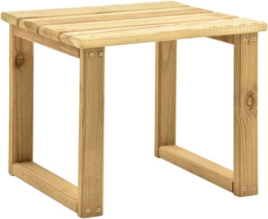 Tafel voor ligstoel, 30 x 30 x 26 cm, van geïmpregneerd grenenhout, bestand tegen verrotting, duurzame tuintafel voor buiten, met stabiel tafelblad voor dranken