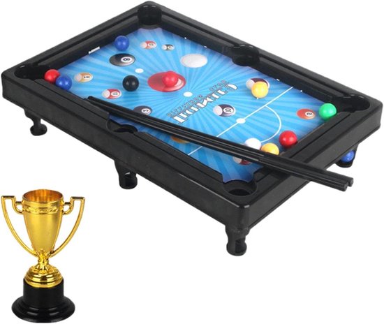 Tafelblad Pooltafel - Mini Biljartspel - Familie Plezier - Stimuleert Motoriek - 43 x 30 x 5 cm - Meerdere Kleuren