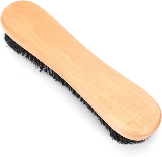 Tafelborstel - Biljartborstel - Tafelonderhoud - Houten handgreep - 32 cm - Bruin