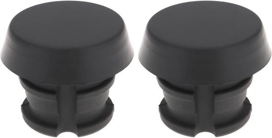 Tafeltennis pool cue rubber bumper - compatibiliteit - zwart - tafelspel accessoire - stoten - 0.748 inch binnendiameter - set van 2 - zwart model. van Merkloos