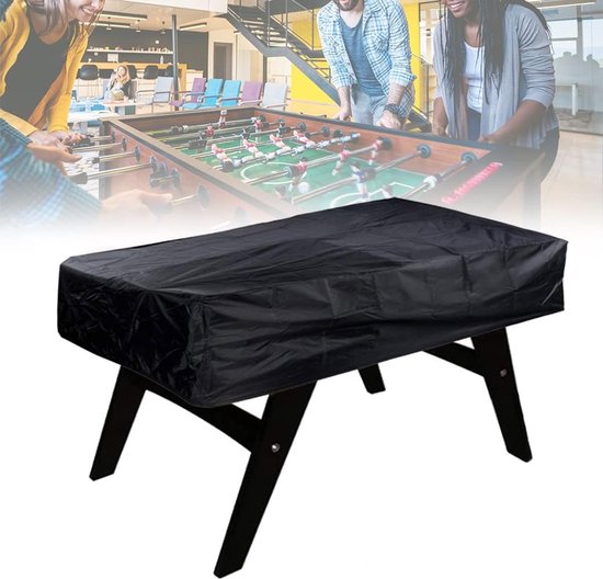 Tafelvoetbaltafelhoes - Biljarthoes - 163×115×48 cm - Robuuste, waterdichte beschermhoes voor biljarttafels - Geschikt voor binnen- en buitengebruik - Past op tafelvoetbaltafels van 56 inch - Zwart van Merkloos