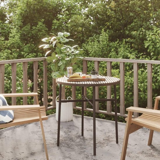 Theetafel bruin 45 cm polyrotan salontafel salontafel woonkamertafel kantoortafel slaapkamer tuin