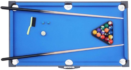 Thuys – Pooltafel Voor Thuis – Snookertafel Inklapbaar – Zwart/ Blauw – 118 x 64 x 12cm – Lichtgewicht van Thuys