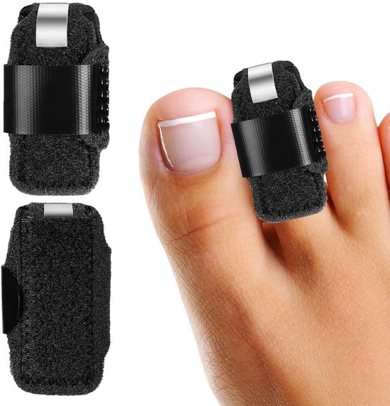 Toe Splint voor gebroken teen - Steun en rechtzetten van hamertenen - 2 stuks voor optimale comfort en herstel