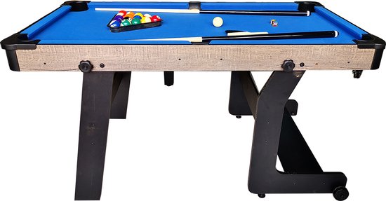 TopTable Fun Fold-Up Wood 5ft - Gemakkelijk Opklapbare Pooltafel van T