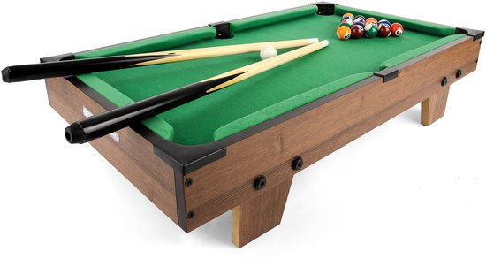 Toyrific Poolbiljarttafel 27 Inch Bruin 20-delig