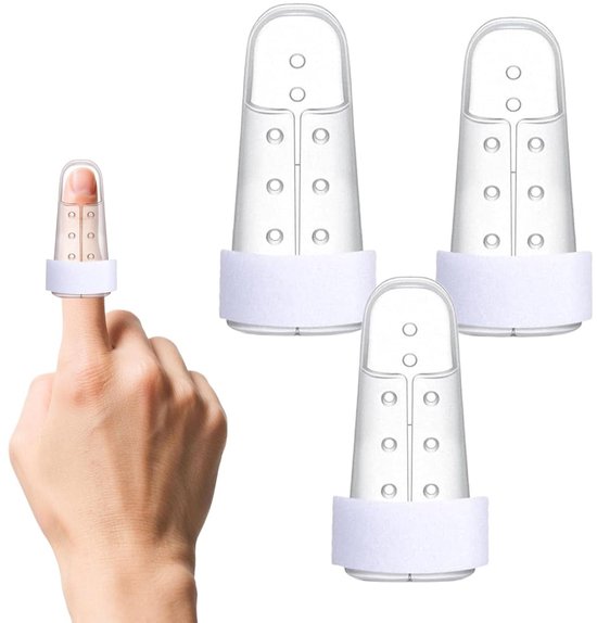 Transparante vingerspalk voor kleine vingers - Ideaal bij gebroken vingers, artritis en knokkelimmobilisatie - 3 stuks