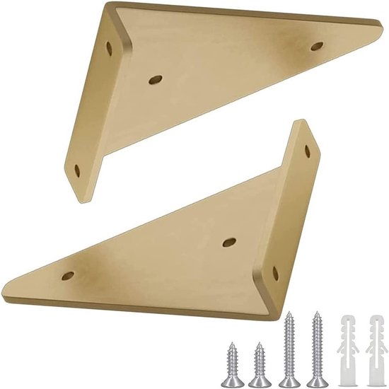 Triangle Wandbeugel Set voor Planken, Wandplank Steunen met Bevestigingsmaterialen, Ideaal voor Opslag en Decoratie in Keuken en Woonkamer