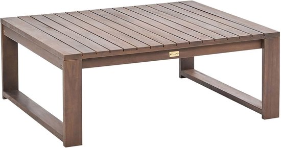 tuinsalontafel 90 x 75 cm lichtbruin hout Timor II
