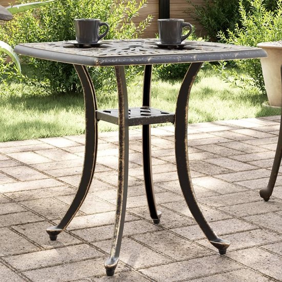 Tuintafel 53 cm gegoten aluminium brons