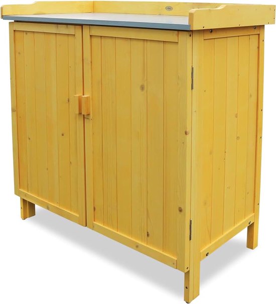 Tuintafel met onderkast, 98 x 48 x 95 cm