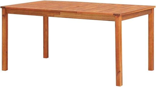 Tuintafel met parasolgat bijzettafel houten tafel campingtafel balkontafel tafel tuinmeubelen tuin terras 150x90x74 cm acacia massief hout 150 x 90 x 74 cm