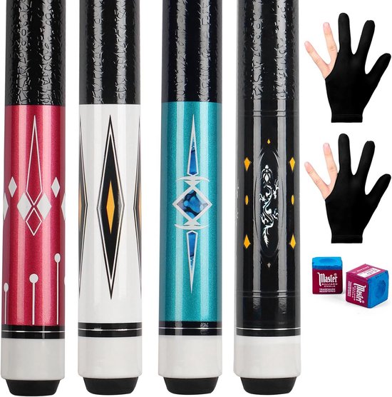 Tweedelige Keu Billiard Keuen Set - Canadees Esdoornhout - Gewicht 18-21 oz van Merkloos