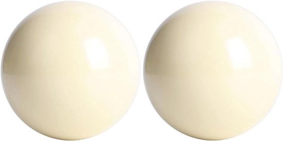Tweestuks Billiard Ballen van 5.8 cm - Witte Training Spot Cue Ball voor Snooker van Merkloos