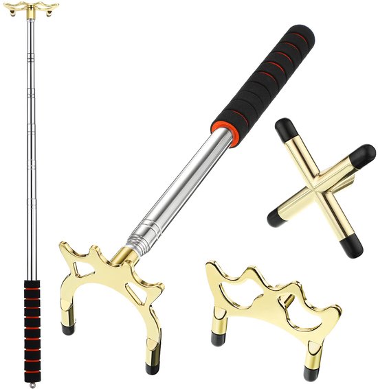 Uitschuifbare Biljartkeu Brug met 3 Messing Brugkoppen – Universele Accessoire
