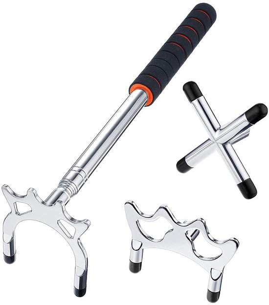 Uitschuifbare biljartkeu met brugsteun, biljartaccessoires met 3 verwijderbare messing brugkoppen, biljartaccessoires voor pooltafel. van Merkloos