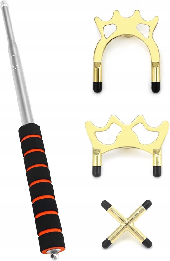 Uitschuifbare Biljartkeu Steun Telescoop 35-150cm met Messing Voetstukken