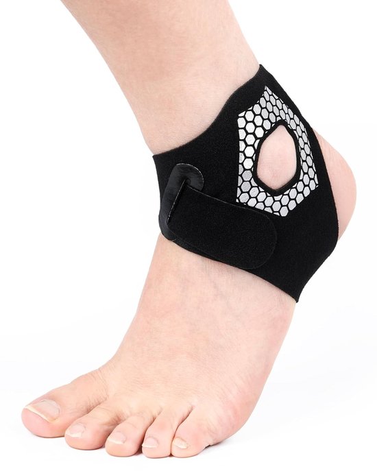 Ultra Dun Enkelsteun met Antislip - Verstelbare Bandage voor Enkels - Ademend Ondersteuning voor Sport, Hardlopen, Voetbal en Fitness - Geschikt voor Mannen en Vrouwen - Maat M