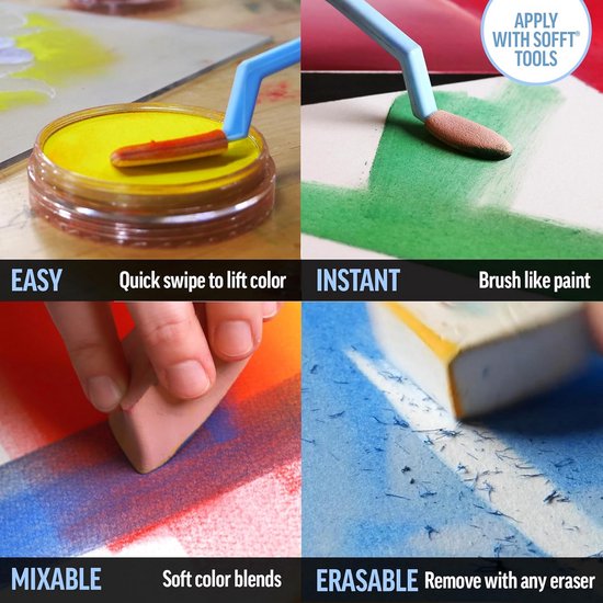 Ultra Zacht Artiesten Pastelkrijt - Hansa Geel - 10ml van Merkloos