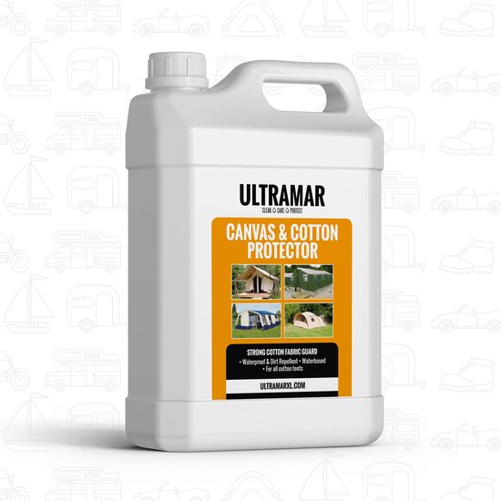 Ultramar - Canvas & Cotton Protector 5L - Sterk Impregneermiddel voor Katoen, Canvas Tentdoek - Waterdicht - Waterafstotend van Ultramar