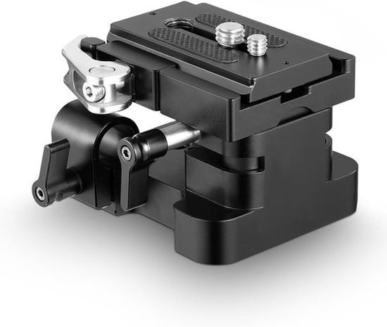 Universele 15mm Rail Support Systeem Basisplaat met Snelle Ontkoppeling en Verstelbare Hoogte voor Camera's