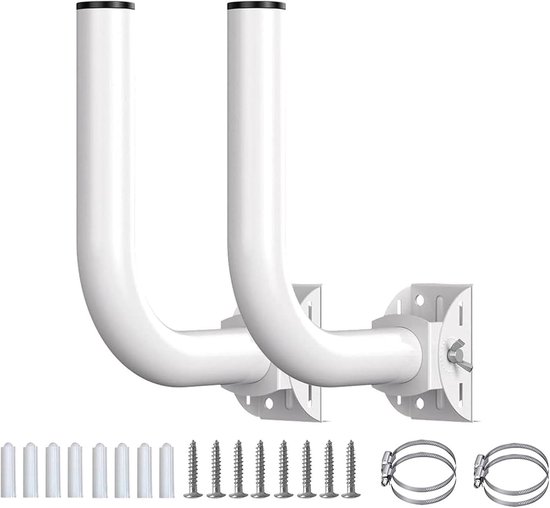 Universele Draadloze Bracket voor WiFi Bridge Installatie, 150° Verstelbare RVS Muur- en Paalmontage, 2-delig Set voor Betrouwbare Verbindingen