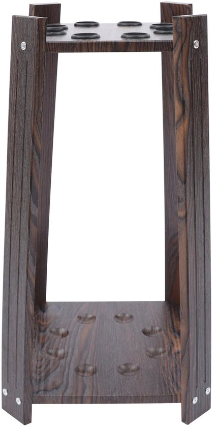 UrbanSelect Keu rek - Keu Houder - Tot 8 Keuen - Beschermde Ringen - 35mm Brede opening - 15mm Dikke Panelen - Bruin - Vierkant