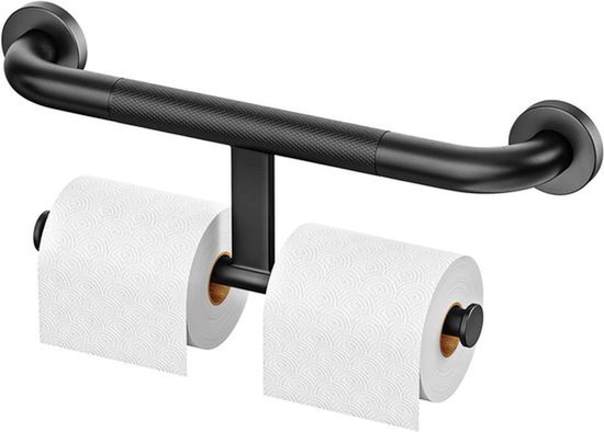 Veilige 16 Inch RVS Steunbeugel met Toiletpapierhouder voor Badkamer - Ideaal voor Senioren en Personen met Beperking