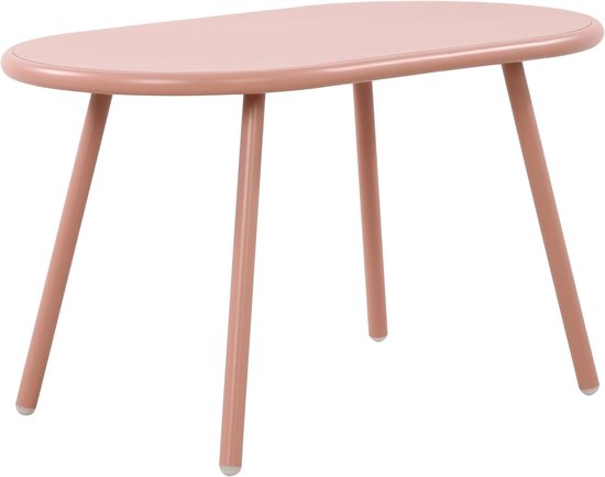 Velva Salontafel - Ovaal - Loungetafel - voor buiten en binnen - Weerbestendige en UV-bestendige tuintafel - Bijzettafel voor buiten -, Kleur:roze