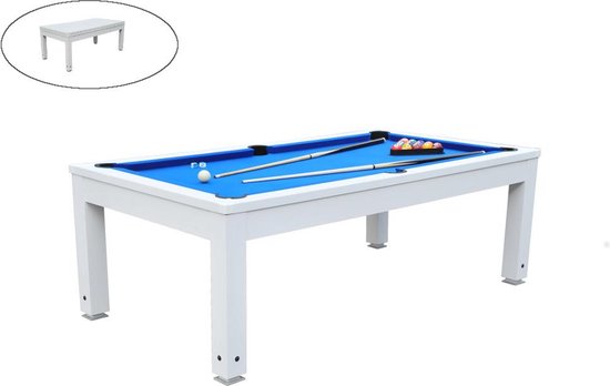 Vente-unique Biljart SNOOKER tafel moduleerbaar - Regelbare hoogte - 207 x 114 x 79 cm L 207.2 cm x H 78.5 cm x D 114.2 cm van Merkloos