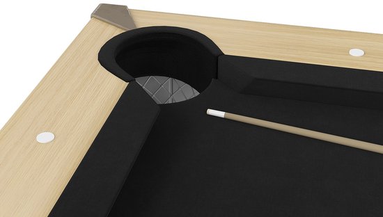 Vente-unique Convertibele tafel - Biljart & Pingpong - 213 x 112 x 81,5 cm - Zwart - BALTHAZAR