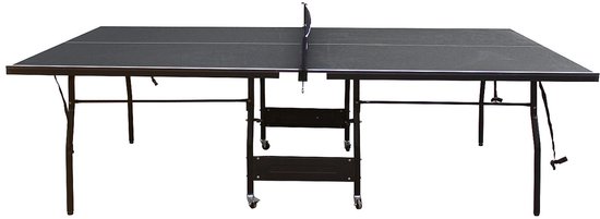 Vente-unique Opklapbare pingpongtafel op wieltjes voor binnen met accessoires - Antracietgrijs - L274 x D152,5 x H76 cm - GARRY L 274 cm x H 76 cm x D 152.5 cm van Merkloos