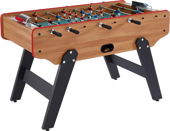 Vente-unique Tafelvoetbal PAULO van mdf - L153 x B77,6 x H96 cm - Eiken L 153 cm x H 96 cm x D 77.6 cm van Merkloos