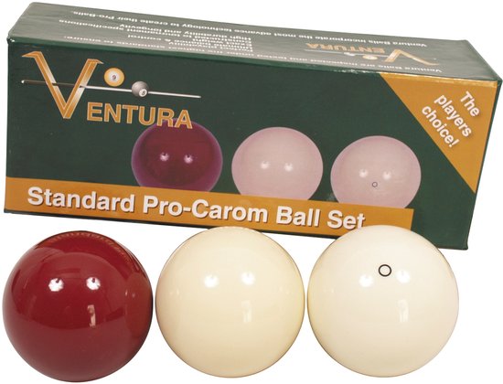 Ventura biljart ballen set 61.5mm Dark red van Ventura