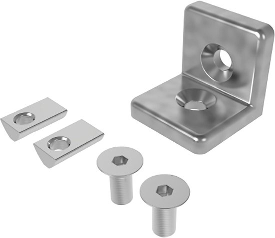 Verbindingshoek Item Systeem Set met sleufmoeren 8 voor aluminium profiel 40x40