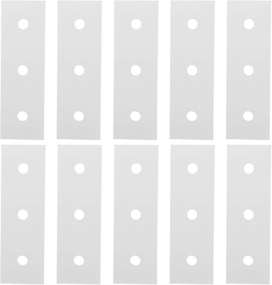 Verbindingsplaat Verstelbaar, Plat Rechte Hoekbeugel voor Omheiningen Versterking, Zilver, 10 Stuks