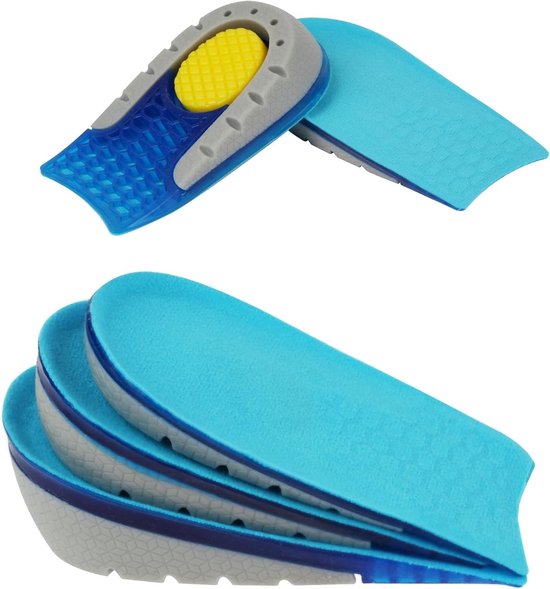 Verhoog je lengte met onzichtbare hielinlegzolen, schokabsorberende hielpads voor heren en dames, comfortabele en elastische schoenlifters