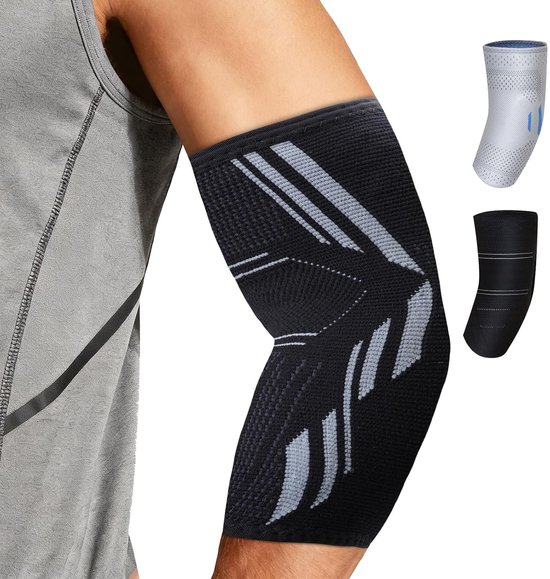 Verpakking van 2 Compressiebandages voor Epicondylitis en Tendonitis, Sportelleboogband voor Pijnverlichting bij Tennisarm en Golfelleboog voor Mannen en Vrouwen