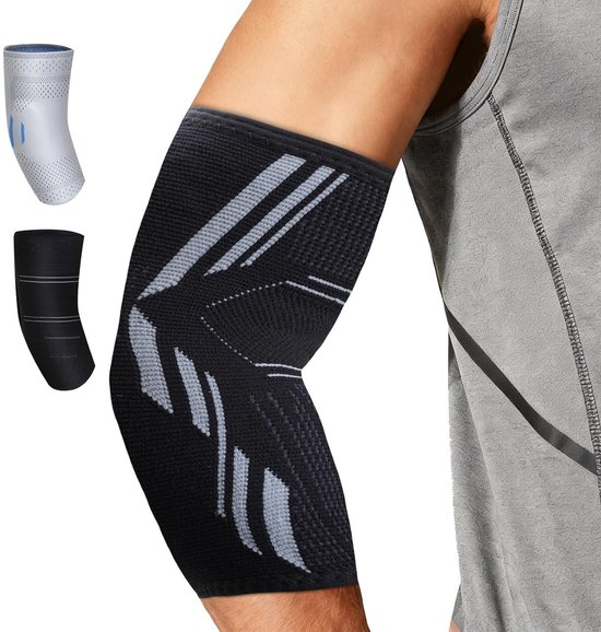 Verpakking van 2 Compressiebandages voor Epicondylitis en Tendonitis, Sportelleboogsteun voor Tennisarm en Golfelleboog Pijnverlichting en Ondersteuning