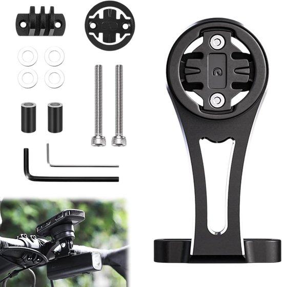 Verstelbare Aluminium Fietssteun voor Garmin Edge 530, 540, 840, 1040 en 1050 - Opvallend Vooruit ontwerp, Geschikt voor Fietsaccessoires en Navigatie