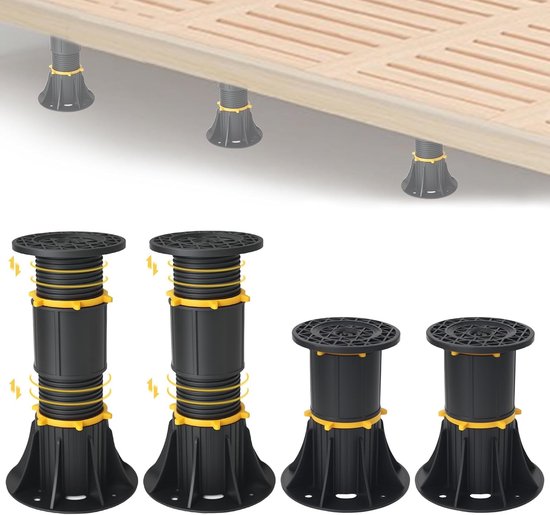 Verstelbare Bedondersteuningspoten 11-33cm - 4 Stuks - Ideaal voor Bedframes, Kasten en Meubels