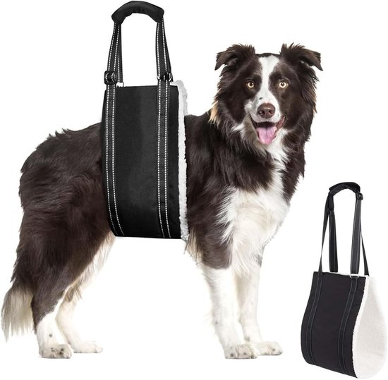 Verstelbare Draaghulp voor Honden, Ondersteuning voor Gehandicapte en Oudere Honden, Veiligheidshulp voor Kleine, Middelgrote en Grote Honden