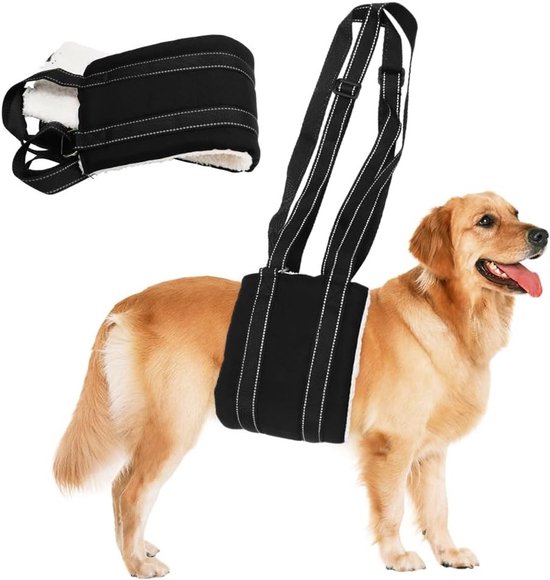 Verstelbare Draaghulp voor Honden, Zachte Draaghulp, Loopondersteuning voor Gewonde of Oudere Honden van Verschillende Groottes, Veiligheidssteun voor Honden