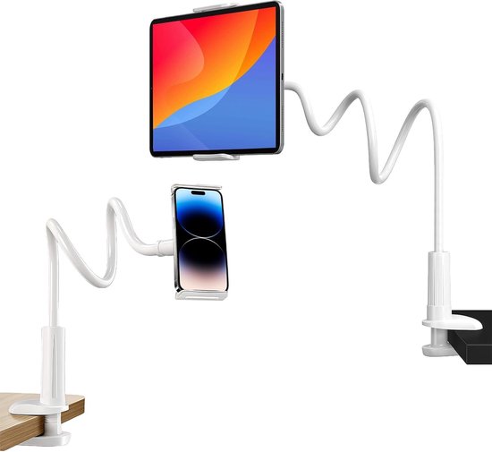 Verstelbare en Flexibele Stand voor Telefoon en Tablet van 75 cm - Ideaal voor Thuis en Kantoor Gebruik