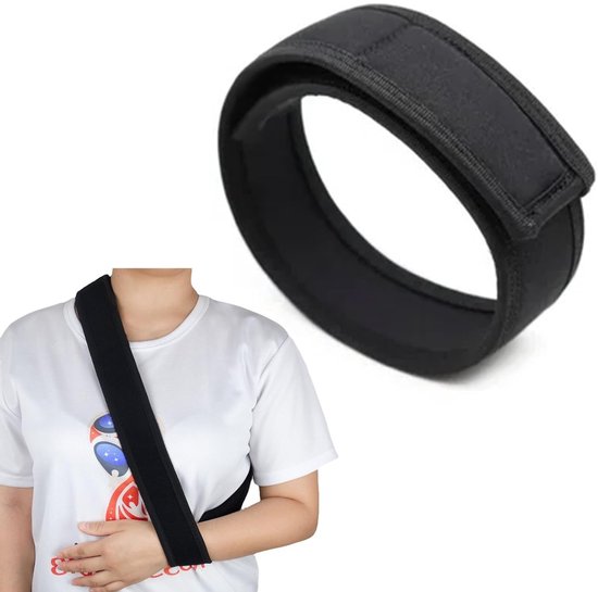 Verstelbare en Lichtgewicht Schoudersteun voor Gewonde Armen, Handen en Ellebogen - Comfortabele en Ademende Arm Sling met Arm Lussen